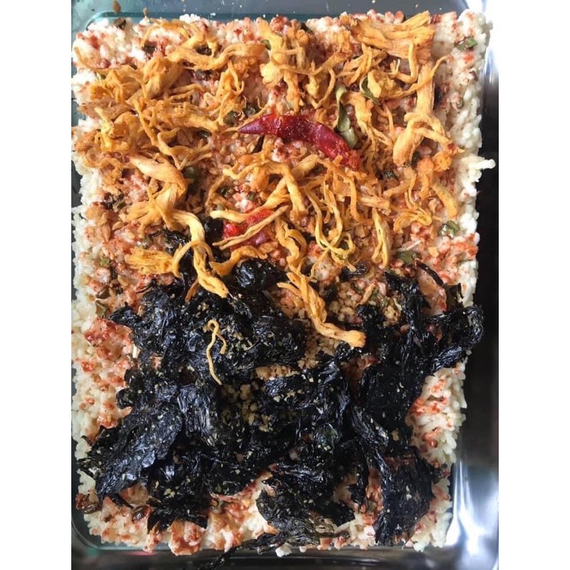 Cơm cháy nhà làm full toping gói 220g