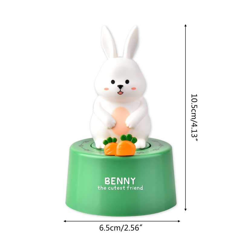 Đồng Hồ Hẹn Giờ Nấu Ăn Hình Thỏ Dễ Thương Bằng Nhựa Mate