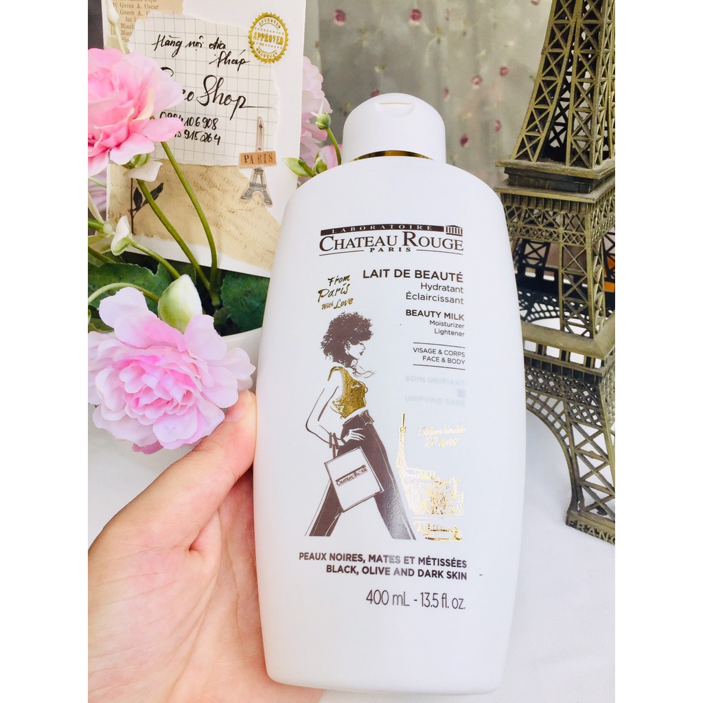 Sữa dưỡng thể trắng da Lait de Beaute - Chateau Rouge Paris 400ml
