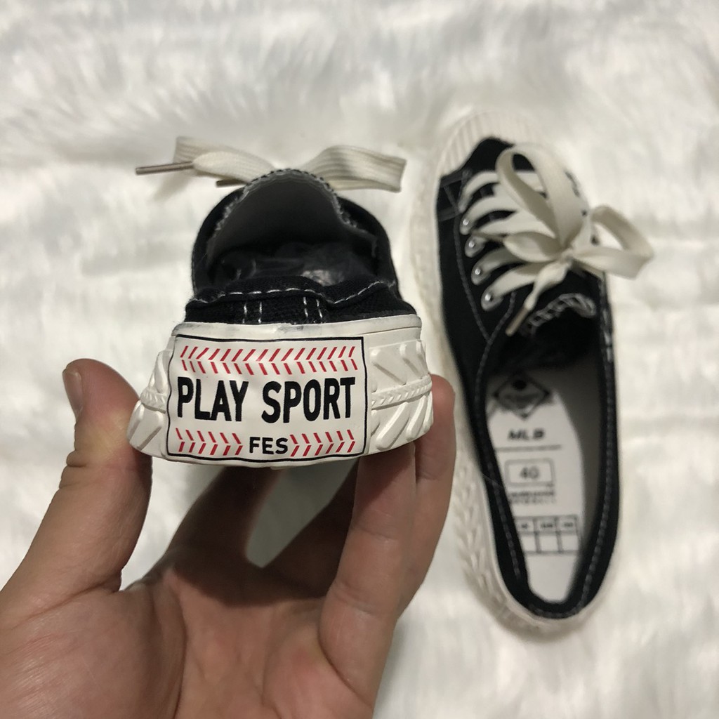 [Hàng SPF] Giày sneaker sục đạp gót nữ độn đế in NY Play Sport phong cách ulzzang Hàn Quốc siêu Hot đi cực xinh TH-50