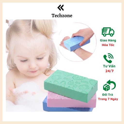 Bông Tắm, Miếng Mút Kỳ Ghét PORORO Tẩy Tế Bào Chết Tạo Bọt Siêu Sạch