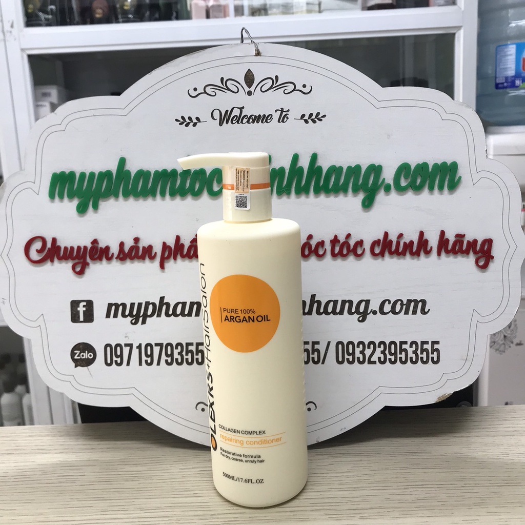 Dầu Gội Xả Olexr Argan Oil Collagen Hair Salon 500ml