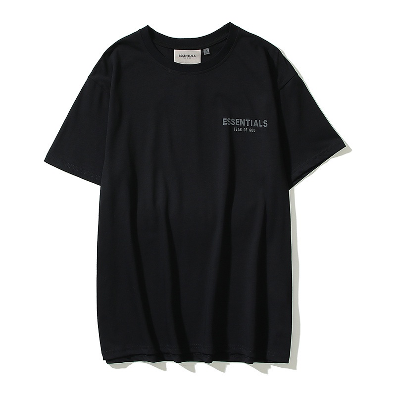 Áo Thun Cotton Ngắn Tay In Chữ Phản Quang Thời Trang Đường Phố Unisex