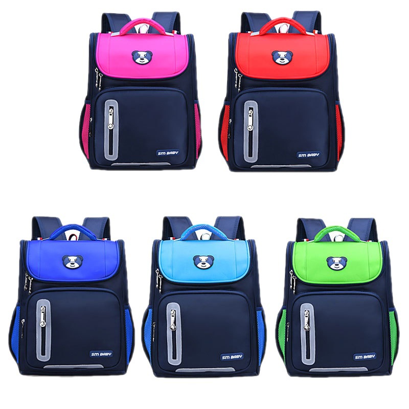 Balo chống gù tiểu học chính hãng ZM Baby - cặp học sinh cấp 1 chất liệu vải dù mịn có phản quang phát sáng