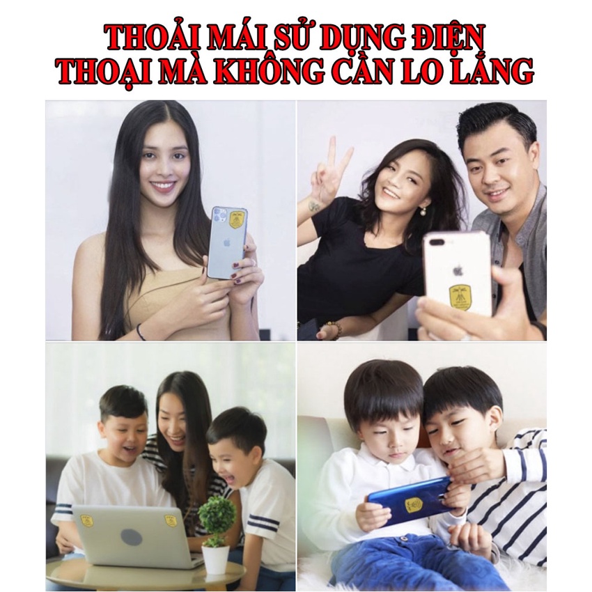 Chip Ngăn Bức Xạ Điện Từ Hàn Quốc GC - 24K Gold, Miếng Dán Điện Thoại Chống Bức Xạ Có Hại Với Con Người