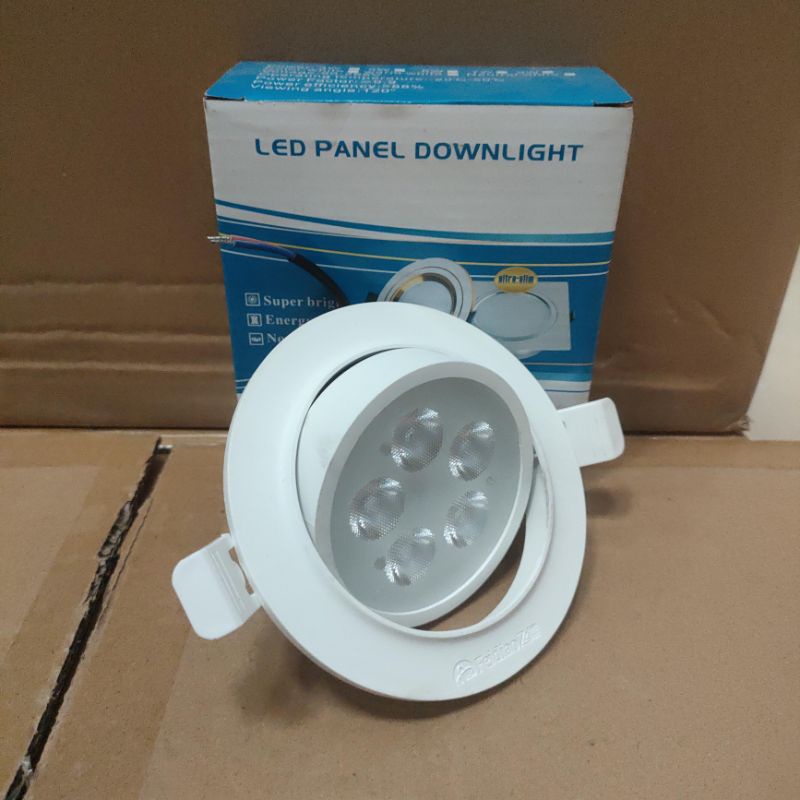 Đèn Led rọi downlight âm trần liếc chiếu điểm Led trang trí âm trần Spotlight 5 mắt hạt 5W Phi 90 ánh sáng vàng 3000K