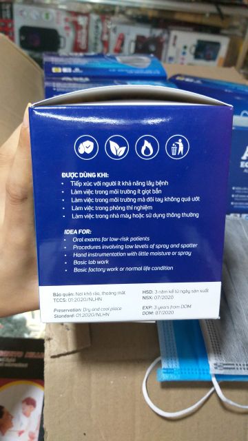 Khẩu Trang 4 lớp kháng khuẩn AMI, Khẩu Trang Y Tế AMi(1Hộp).