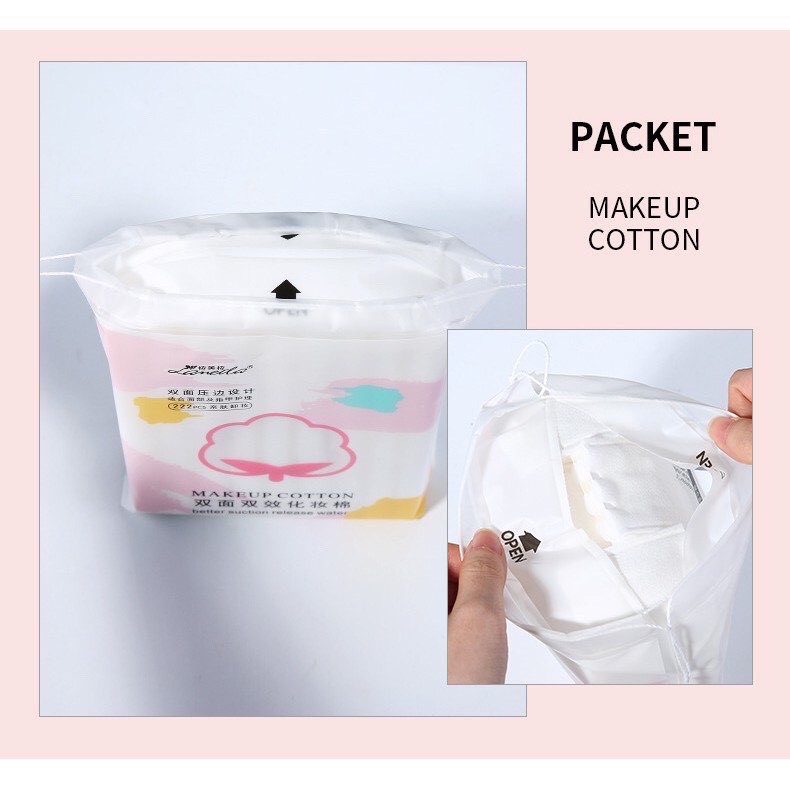 Bông Tẩy Trang 3 Lớp Cotton Pads FM Laneila Smart Manelle [Túi 222 miếng] BBT222