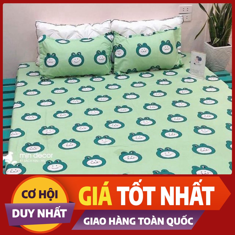 Bộ ga kèm đôi vỏ gối poly cotton siêu ngộ nghĩnh 1m6 hoặc 1m8( chát chọn mẫu)