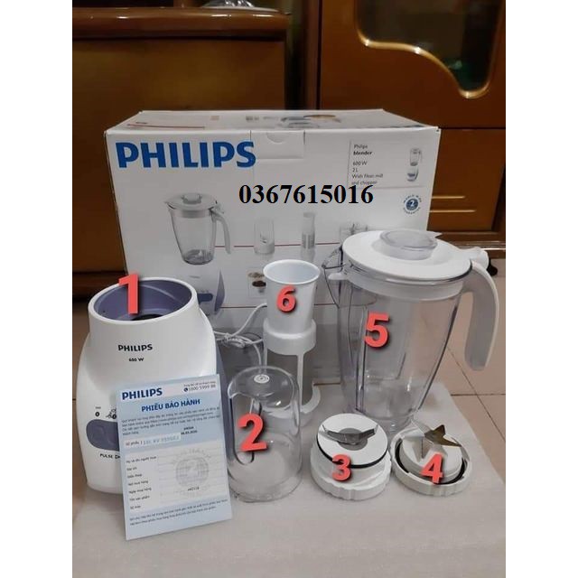 [Mã ELHA22 giảm 5% đơn 300K] [PHỤ KIỆN] - Máy xay sinh tố Philips HR2115 HR2118 HR2116