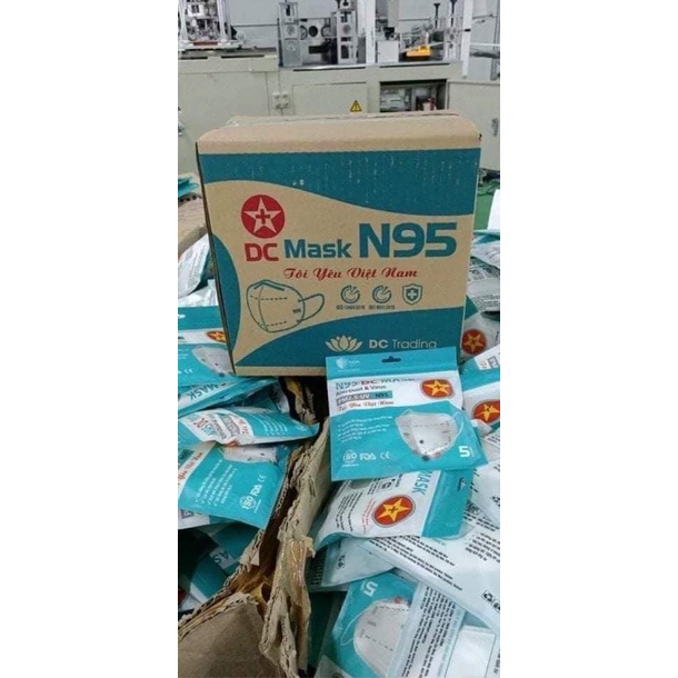 Khẩu Trang N95 DC Thùng 200 Cái Thiết Kế Ôm Vừa Khít Gương Mặt Và Thở Dễ Dàng