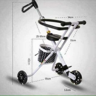 Xe đẩy siêu thị 3 bánh