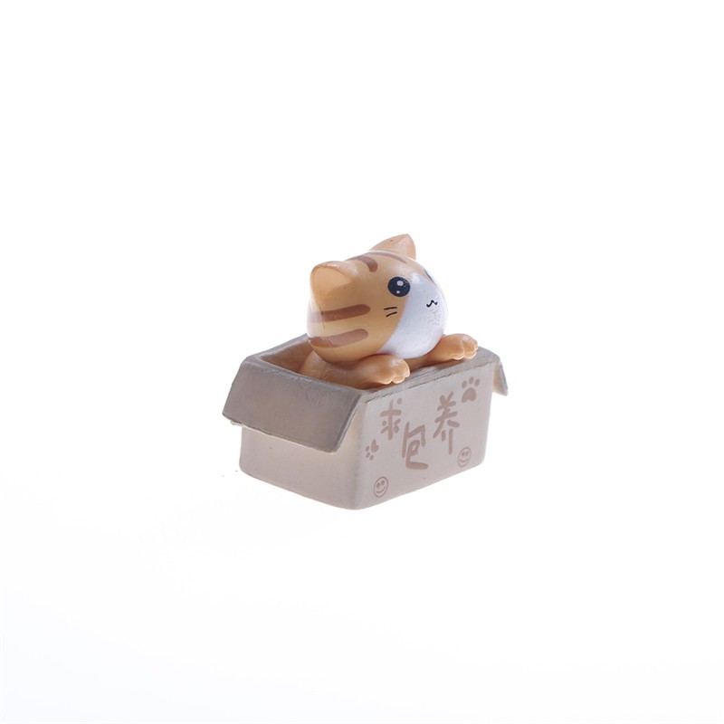 1 Mô Hình Chú Mèo Mini Bằng Nhựa Resin Trang Trí Tiểu Cảnh