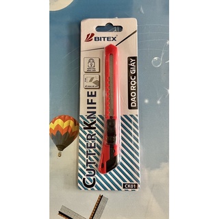Dao rọc giấy nhỏ 9mm bitex ck01 vĩ 1 cây