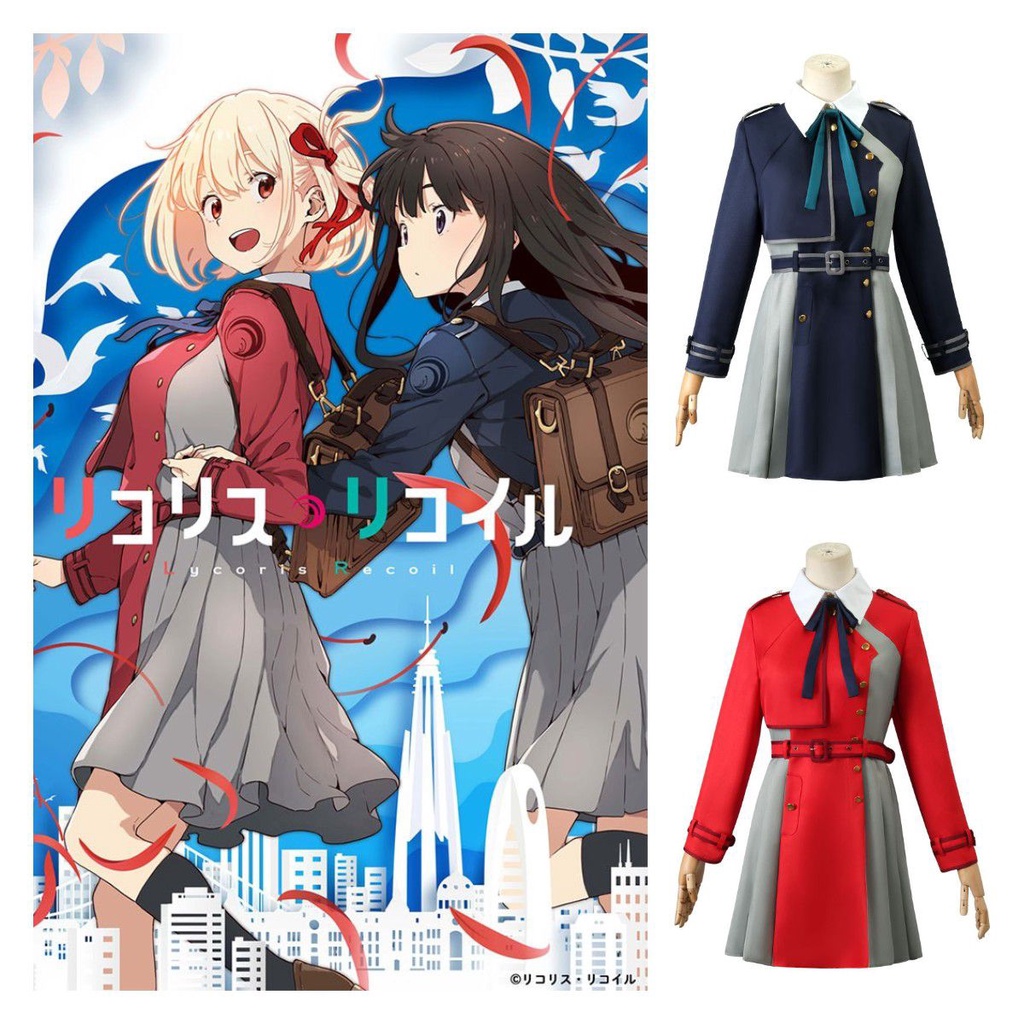 Bộ Đồng Phục Hóa Trang Nhân Vật Lycoris Recoil Nishikigi Chisato  Chisato Inoue Takina girl gift