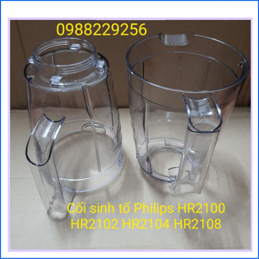 Linh kiện chính hãng - Ly nhựa xay sinh tố máy xay Philips HR2100 HR2102 HR2104 HR2108