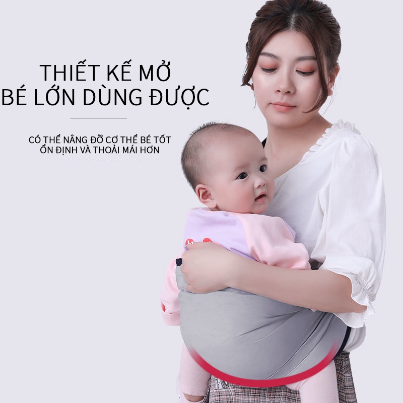 [HCM]địu em bé aixintu - Đai Địu 4 Tư Thế Cho Em Bé - Đai Điệu Em Bé Cao Cấp Chống gù lưng 0-3 tuổi-[MY-BD02H]