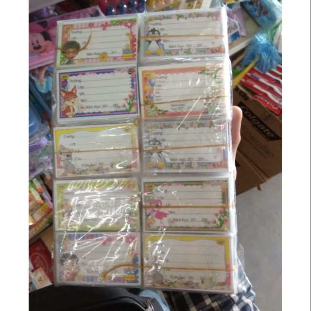 1 bịch nhãn vở bé ( 10 sấp)