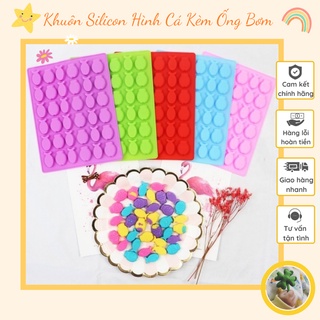 Khuôn kẹo dẻo silicon kèm ống bơm