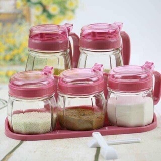 Bộ Gia Vị Thuỷ Tinh 5 Món