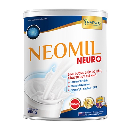 Sữa  bột NEOMIL NEURO - dinh dưỡng giúp bỗ não, tăng tư duy, cải thiện trí nhớ
