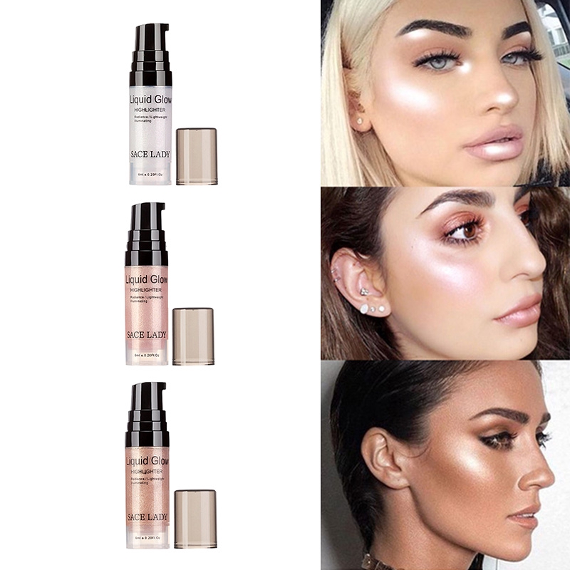 SACE LADY Liquid Highlighter Sheer Glow Finish Makeup Radiance 6ml/0.2fl.oz Weightless Blendable Texture MM