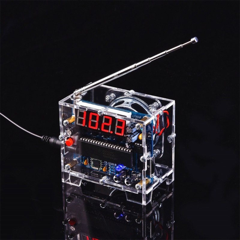 Bộ Dụng Cụ Hàn Điện Tử DIY 7.7CMX6.1CM Radio FM Kỹ Thuật Số DC 5V Hiển Thị Điện Áp