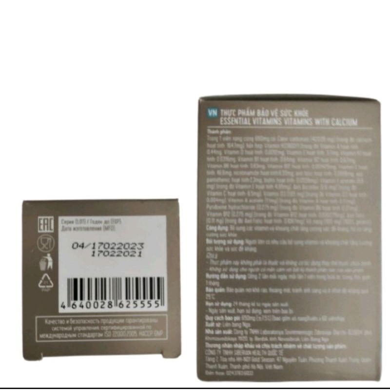 Vitamins with Calcium Siberi. Hỗ trợ xương khớp khoẻ mạnh