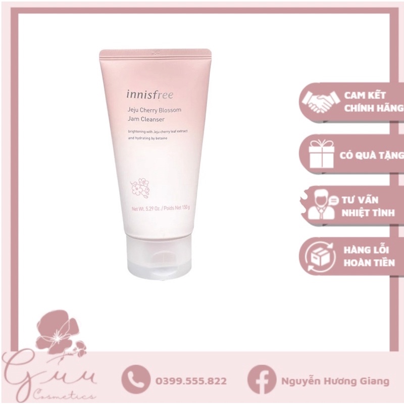 Sữa rửa mặt trắng da Innisfree anh đào Hàn Quốc