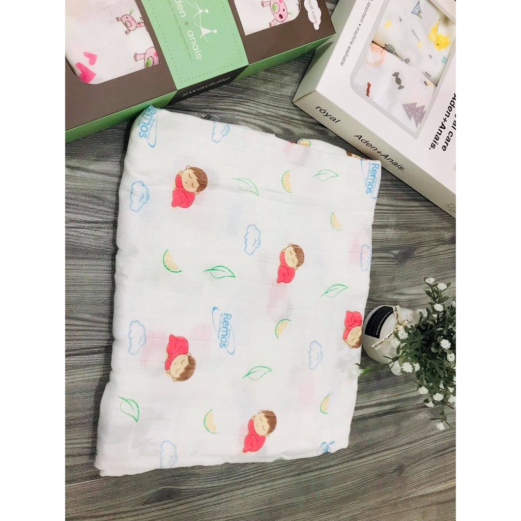Set 2 khăn tắm sợi tre Aden &amp; Anais Swaddle cho bé