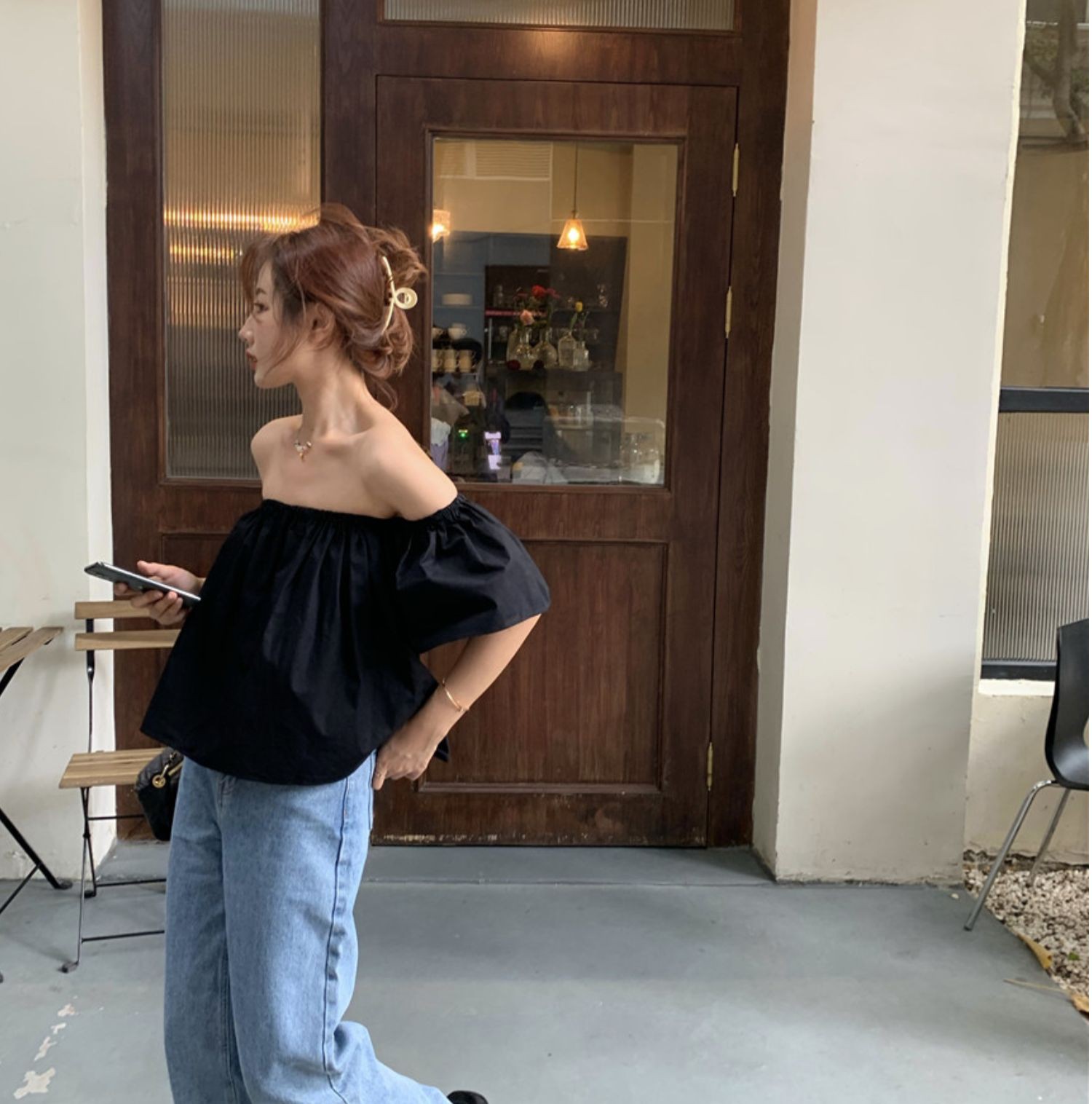 Áo Kiểu Trễ Vai Tay Ngắn Dáng Chữ A Thời Trang Mùa Hè Cho Nữ | BigBuy360 - bigbuy360.vn