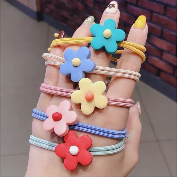 Chun buộc tóc hoa mai dễ thương nhiều màu sắc phong cách Hàn Quốc Clovershop68