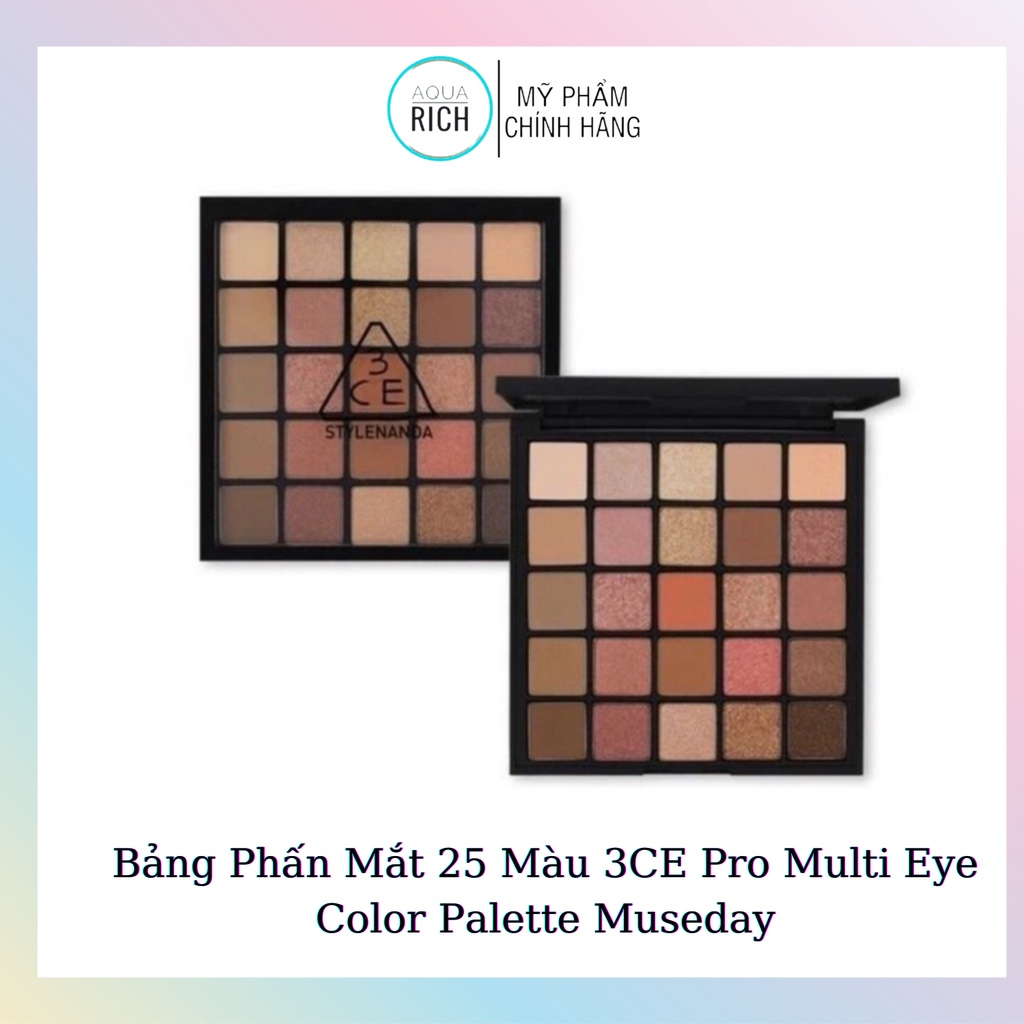 Bảng Phấn Mắt 25 Ô Đủ Màu 3CE Pro Multi Eye Color Palette Museday