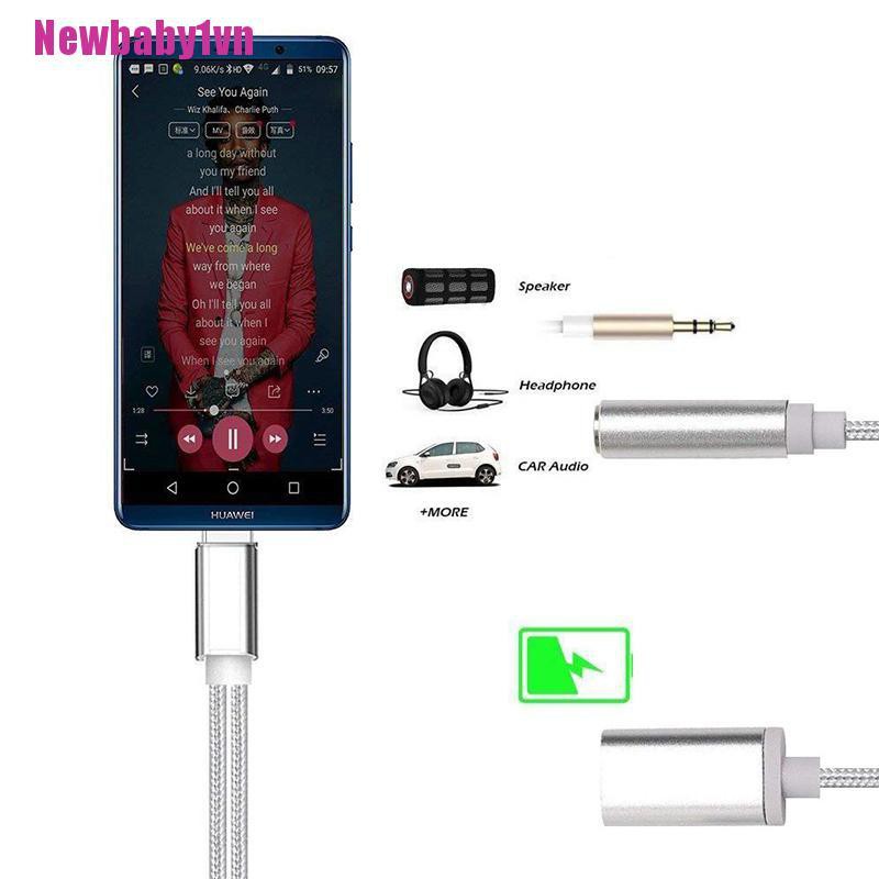 Cáp Chuyển Đổi Từ Cổng 3.5mm Sang Cổng Type C Chất Lượng Cao