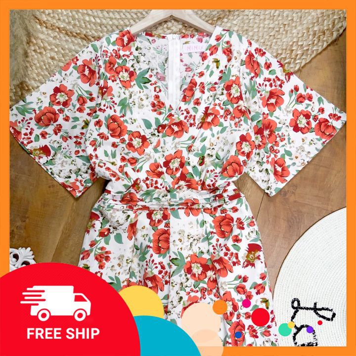Jumpsuit hoa cho ngày Tết⭐️𝑭𝑹𝑬𝑬𝑺𝑯𝑰𝑷⭐️Jum cánh dơi, mặc siêu tôn dáng | BigBuy360 - bigbuy360.vn