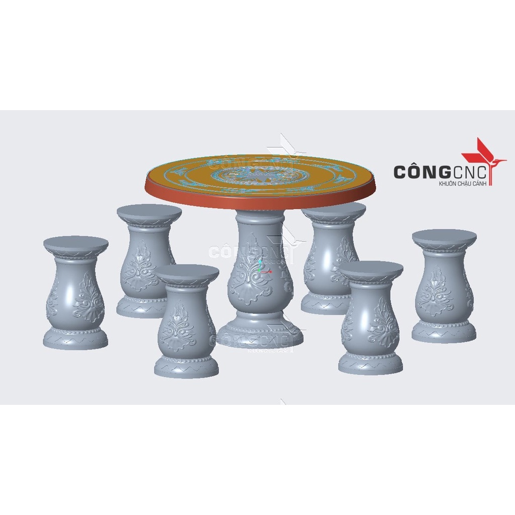 Khuôn đúc chân đôn tròn cao 45