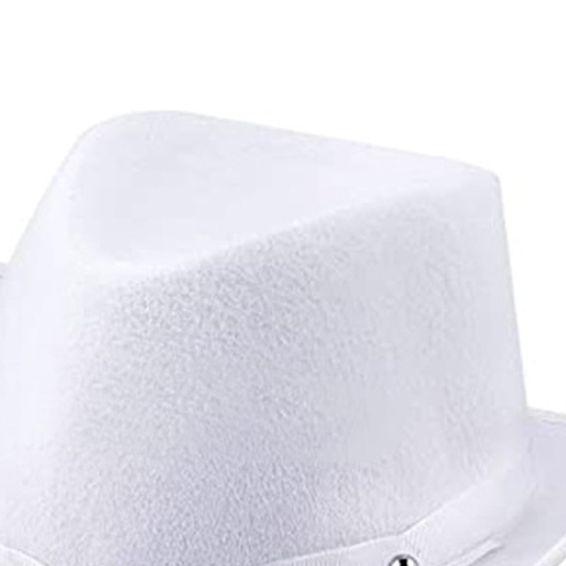 Mũ Cao Bồi Bằng Vải Nỉ Fedora Vành Rộng Phong Cách Cao Bồi Phương Tây Cổ Điển Unisex