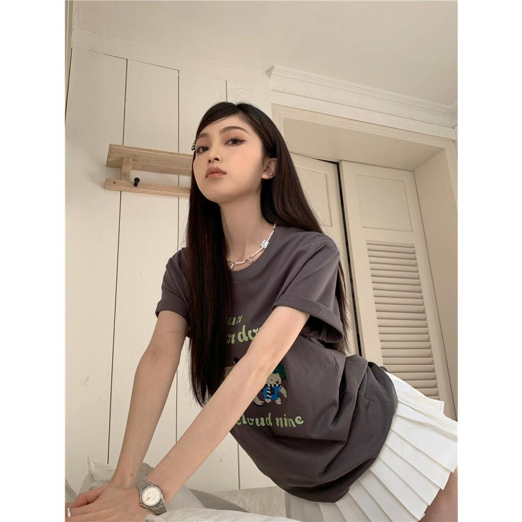 61660 Áo Thun Nữ Cổ Tròn In Hình