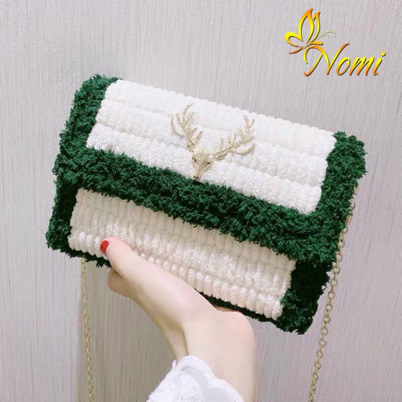 Túi tự đan len mác hươu