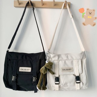 Túi đeo chéo unisex 2 khóa đi học vừa A4