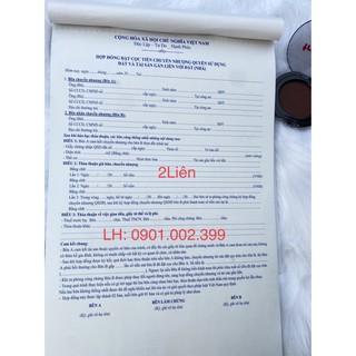 COMBO SỔ HỢP ĐỒNG ĐẶT CỌC NHÀ ĐẤT 2 LIÊN