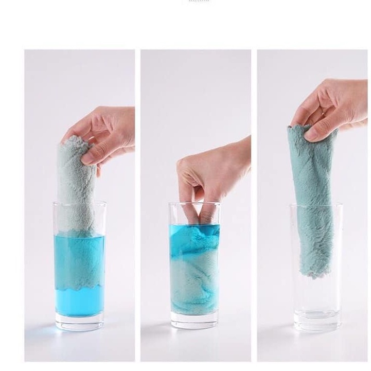 Khăn lau 12*20cm - 2 mặt siêu thấm - Khăn lau không phai màu nhanh khô- Khăn lau bếp, khăn lau kính, lau bát T2