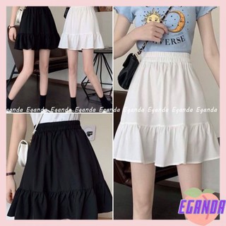 Chân váy ngắn 2 tầng xếp ly ulzzang, chân váy ngắn 2 lớp vải voan (có video thật) có hai màu đen, trắng [eganda]
