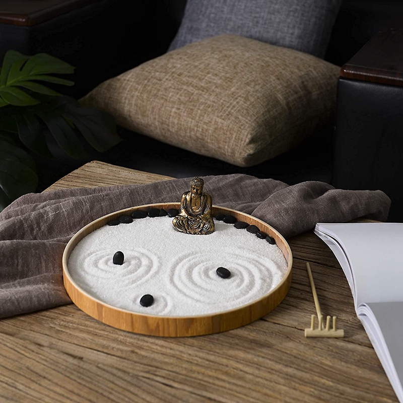 Bộ Dụng Cụ Thổi Cát Bằng Gỗ Tre Mini Phong Cách Nhật Bản Dành Cho Thiền