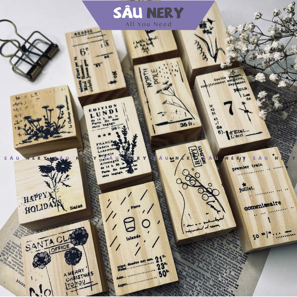 [SALE XẢ HÀNG] Sâu Nery  -  SN161 - Con dấu gỗ trang trí_CANDY POETRY