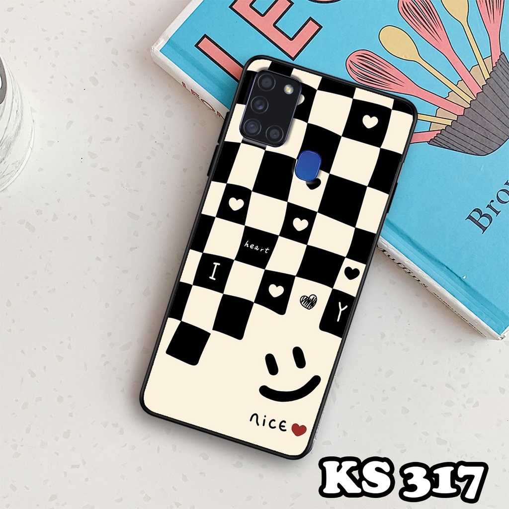 Ốp lưng Samsung A21s - Samsung A21 - Ốp in hình họa tiết caro - Chất liệu TPU siêu bền, sang trọng