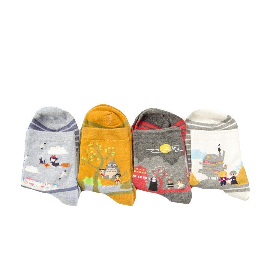 1 Đôi Tất Chân In Hình Hoạt Hình Totoro / Spirited Away
