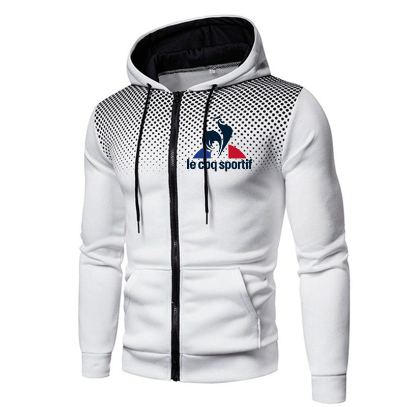 Le coq sportif Áo Khoác bomber Họa Tiết Chấm Bi Phong Cách Hàn Quốc Cho Nam