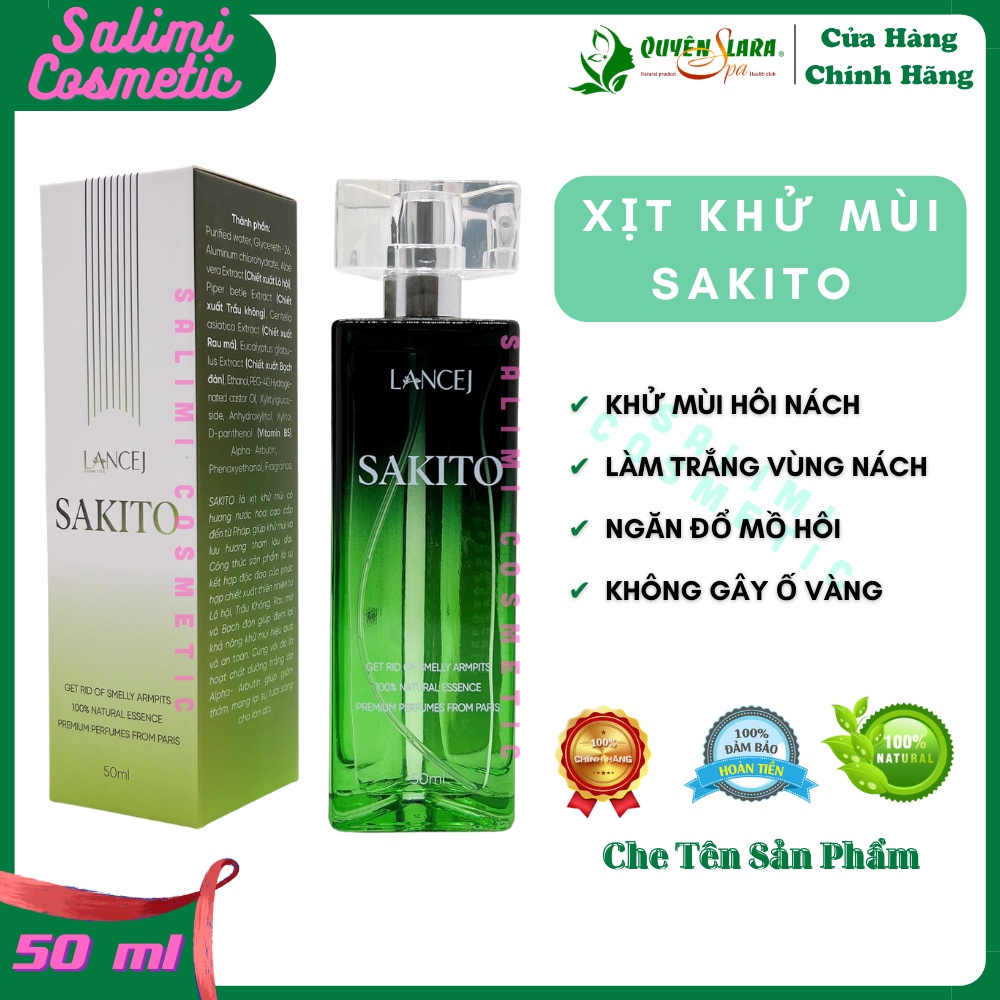 Xịt Khử Mùi Hôi Nách SAKITO - Hôi Nách, Hôi Chân, Thâm Nách, Ra Mồ Hôi Nách - 50 ml - HÀNG CHÍNH HÃNG