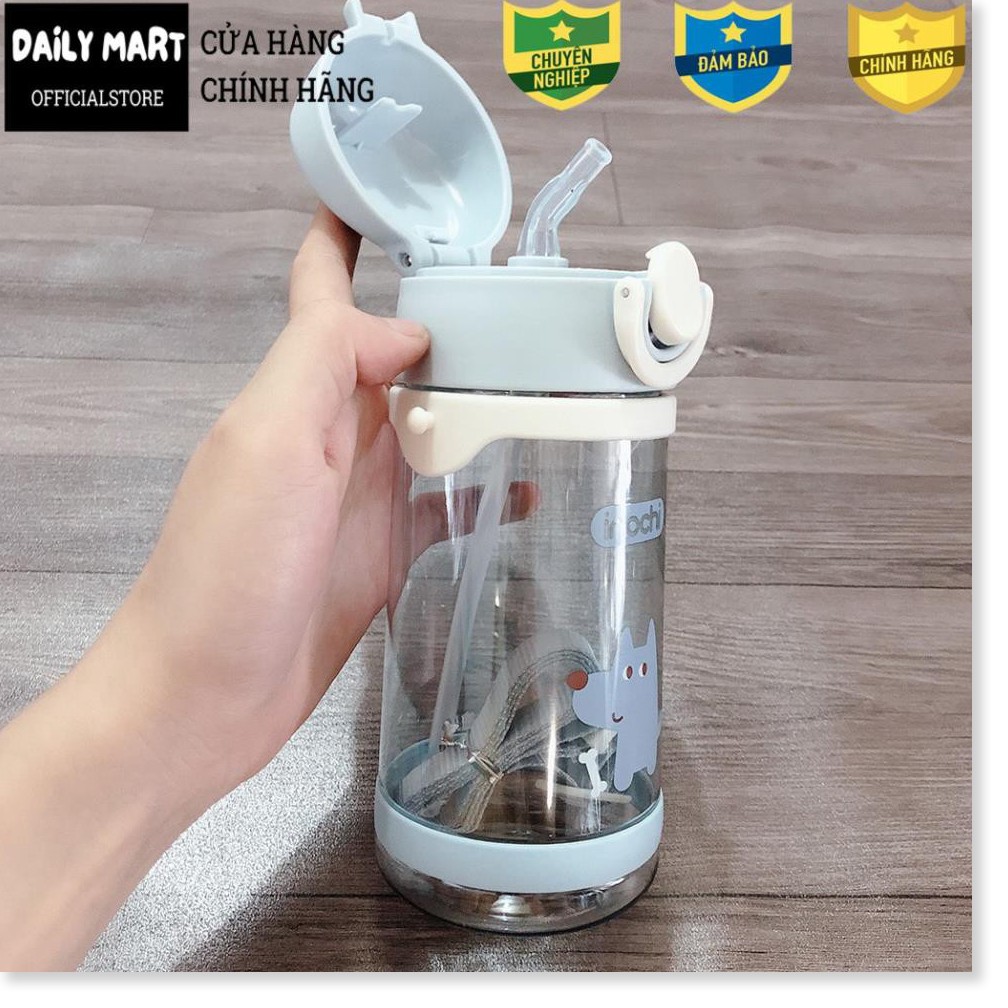 Bình Nước Cho Bé GOKI ZUZU, Bình Uống Nước Trẻ Em Inochi Có Ống Hút 520ml